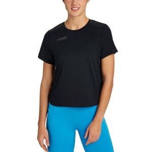 Hoka One One Women's Size XS Black Short Sleeve Shirt